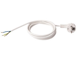 Aansluitsnoer met randaarde stekker - 3x0.75mm² - 200 cm - wit Aansluitsnoer met randaarde stekker - 3x0.75mm² - 200 cm - wit