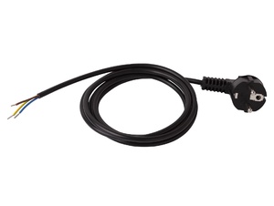 Aansluitsnoer met randaarde stekker - 3x0.75mm² - 200 cm - zwart Aansluitsnoer met randaarde stekker - 3x0.75mm² - 200 cm - zwart