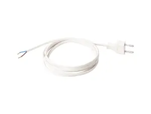 Aansluitsnoer met stekker - 2x0.75mm² - 150 cm - wit