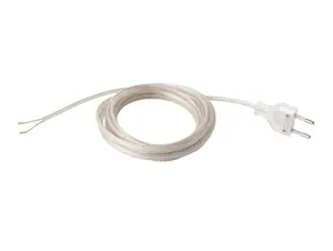Aansluitsnoer met stekker - 2x0.75mm² - 400 cm - transparant