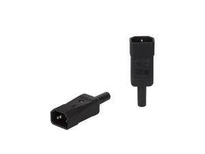 Apparaatstekker model C14 male zwart Apparaatstekker model C14 male zwart