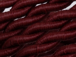 Bordeaux rood gedraaid strijkijzersnoer - 2 aderig