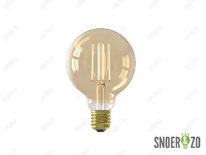 Calex LED filament globe 80mm 3.5W E27 goud dimbaar