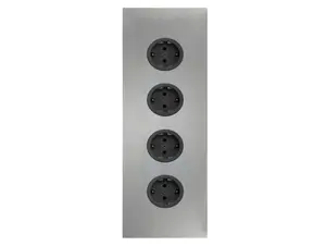 CARESSI 4ST36 Energiezuil RVS - opbouw met vier stopcontacten