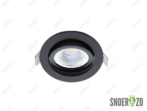 EcoDim dimbare led inbouwspot zwart - 2700K warm wit - IP54 - Ø 85mm