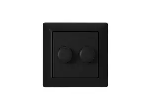 EcoDim Duo dimmerknop zwart compleet - geschikt voor GIRA/JUNG/Merten