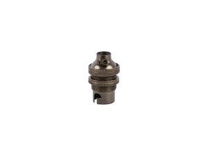 Fitting B15D Engels messing doorlopend met fitting ring en aarde aansluiting