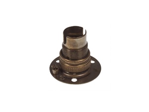 Fitting B15d Engels messing doorlopend met fitting ring en montageplaat