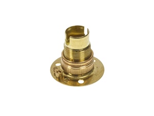 Fitting B15d messing doorlopend met fitting ring en montageplaat