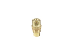 Fitting B15d messing doorlopend met fitting ring Fitting B15d messing doorlopend met fitting ring