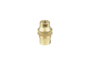 Fitting B22d messing doorlopend met fitting ring Fitting B22d messing doorlopend met fitting ring