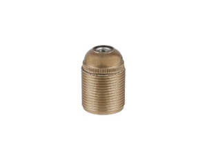 Fitting E27 bakeliet goud doorlopend
