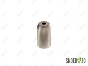 Fittinghuls E14 geborsteld nikkel ( RVS look ) plat model