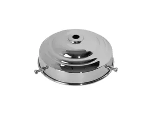 Glasdrager chroom - diameter 10.5 cm - met 3 schroefjes