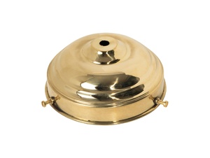 Glasdrager messing gepolijst - diameter 12 cm - met 3 schroefjes
