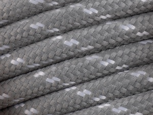 Grijs met wit strijkijzersnoer - flex motief - 2 aderig