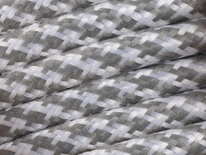 Grijs met wit strijkijzersnoer - mix motief - 2 aderig