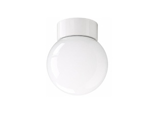 Ifö Electric Classic Globe 150 plafondlamp porselein wit - glimmend opaal glas - E27
