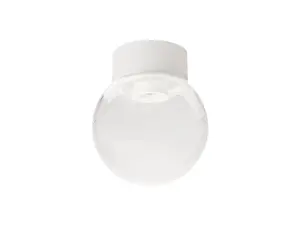 Ifö Electric Classic Globe 150 plafondlamp porselein wit - helder glas - E27