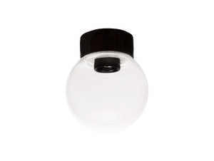 Ifö Electric Classic Globe 150 plafondlamp porselein zwart - helder glas - E27