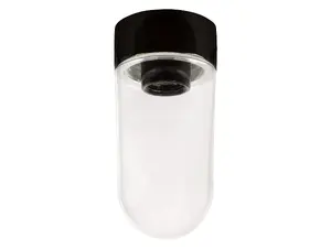 Ifö Electric Classic Stallglass plafondlamp porselein zwart - helder glas - E27