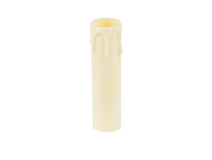Kaarshuls E14 beige met druppeleffect - 10 cm