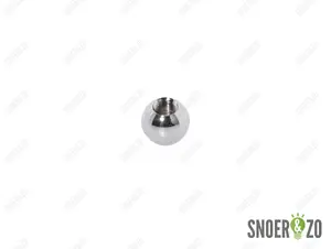 Kogel chroom 20 mm met doorlopend gat binnendraad M10X1