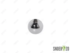 Kogel chroom 30 mm met doorlopend gat binnendraad M10X1
