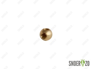 Kogel messing 20 mm met haaks gat binnendraad M10X1