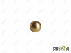 Kogel messing 25 mm met 1 gat binnendraad M10X1