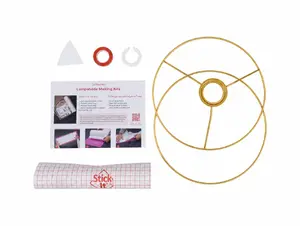 Lampenkap kit DIY - voor ronde kap van 20 cm diameter - goud
