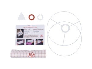 Lampenkap kit DIY - voor ronde kap van 20 cm diameter - wit