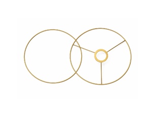 Lampenkap ringen set voor ronde kap 25 cm diameter - kleur goud