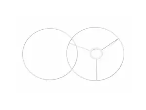 Lampenkap ringen set voor ronde kap 40 cm diameter - kleur wit