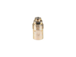 Metalen fitting E14 messing kleur gladde mantel Metalen fitting E14 messing kleur gladde mantel
