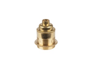 Metalen fitting E27 industrial messing doorlopende mantel met fittingring