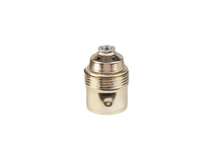 Metalen fitting E27 messing kleur gladde mantel Metalen fitting E27 messing kleur gladde mantel