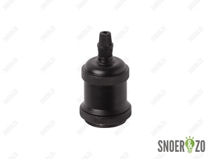 Metalen fitting E27 retro mat zwart B-keus