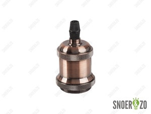 Metalen fitting E27 retro rood koper mat B-keus