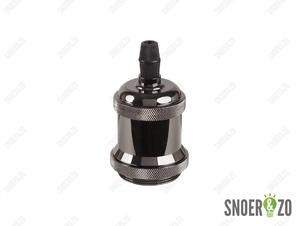 Metalen fitting E27 retro zwart chroom B-keus