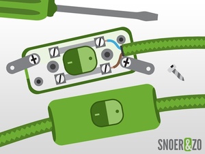 Monteren snoerschakelaar Monteren snoerschakelaar