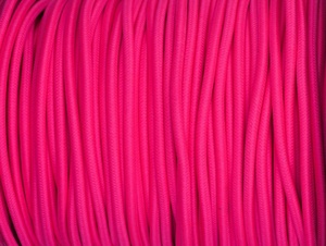 Neon roze strijkijzersnoer - 2 aderig