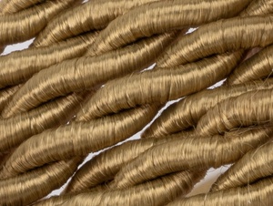 Oud goud gedraaid strijkijzersnoer - 2 aderig