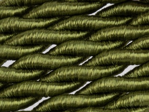 Oud groen gedraaid strijkijzersnoer - 2 aderig