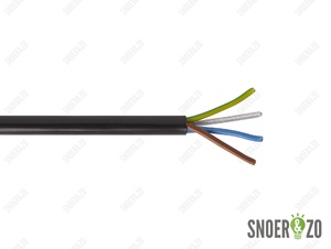 Pendelsnoer met staaldraad zwart 3x0,75 mm²