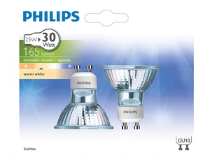 Philips Eco Twist halogeenlamp GU10 25W 40° ( blister 2 stuks ) - EV