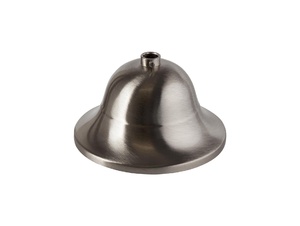 Plafondkap metaal kelk model - geborsteld nikkel - 11 cm met stelring