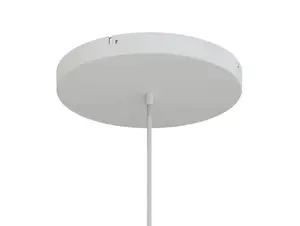 Plafondkap metaal plat model - wit - 30 cm met beugel