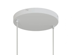 Plafondkap metaal plat wit met 2 gaten en beugel - XL - 30cm