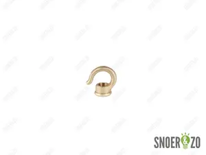 Ringnippel messing haak 25 mm - M10x1 binnendraad